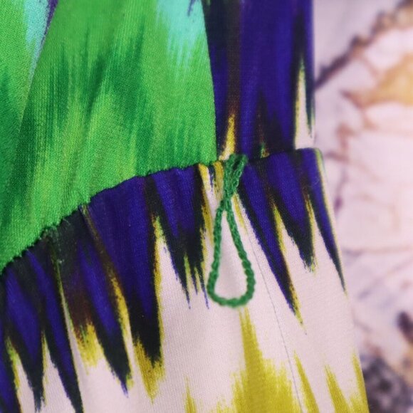 BRIGHT BRUSHSTROKES DRESS 4 Calvin Klein Mardi Gras Office Party Wrap Surplice - Picture 7 of 14